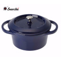 Round Enameled coating cast iron casserole dish with lid